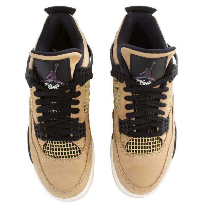 Women's Air Jordan 4 Retro Mushroom/Multi-Color-Black-Fossil