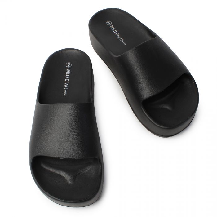 Arisa-01 Chunky Slide  Black