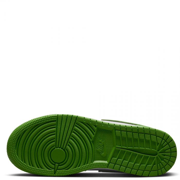 Grade-School Air Jordan 1 Low SE White/Chlorophyll-Lightning