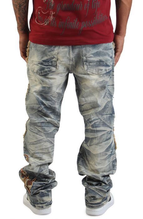 Long Straight Academy Jeans  Blue Toast