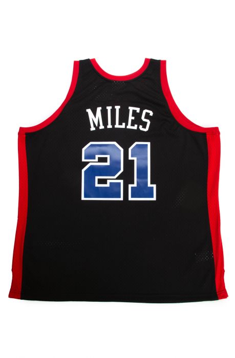 Men's Mitchell & Ness Darius Miles Black LA Clippers Hardwood