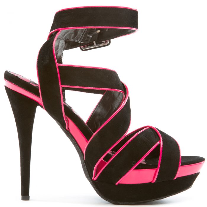 Double Platform Black/Fuchsia