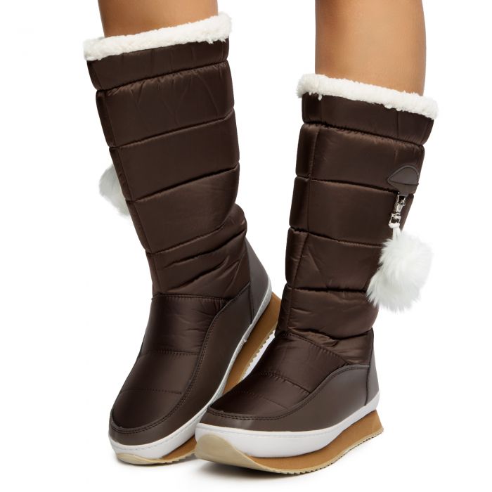 Snowy-01 Snow Boots Brown