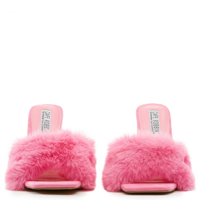 Softy Fur High Heels Light Pink