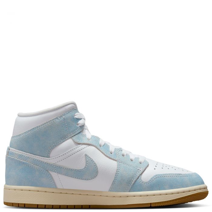 Air Jordan 1 Mid SE White/Worn Blue-Sail-Gum Light Brown