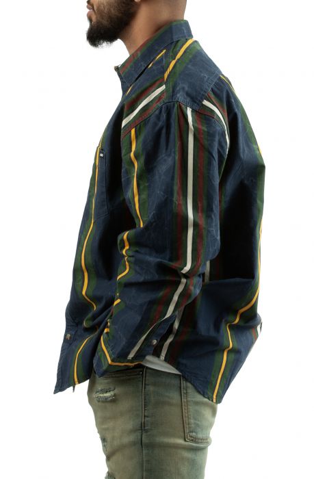 Kane Long Sleeve Shirt Dress Blues