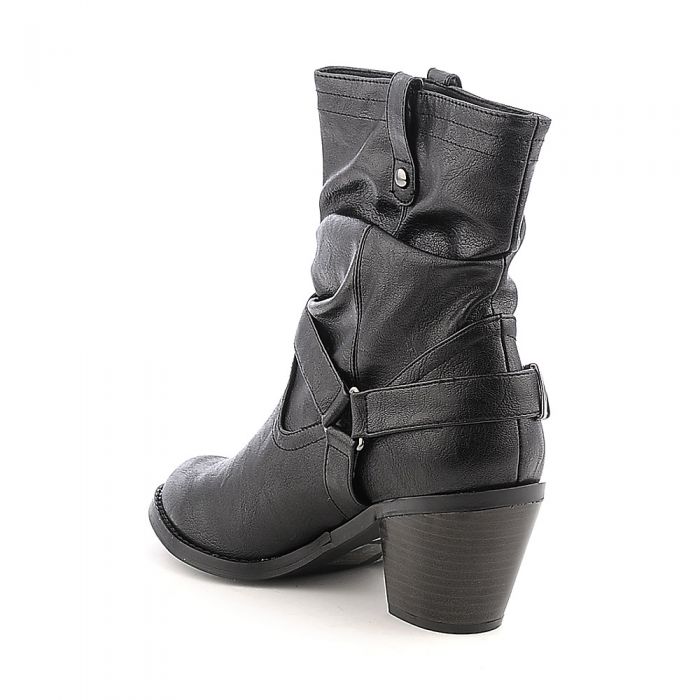 Low-Heel Ankle Boot B-HW1847 Black