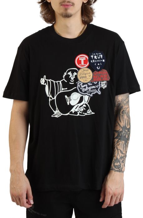 Patch Buddha T-Shirt  Black