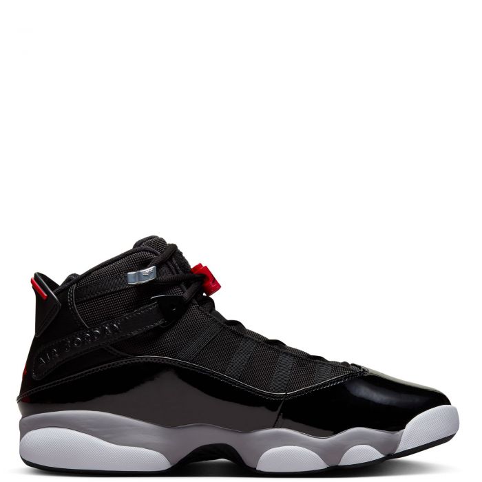 6 Rings  Black/Fire Red-White-Metallic Silver