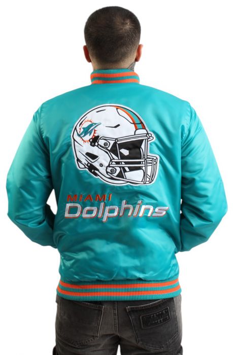 NFL Miami Dolphins Varsity Jacket  Turquoise