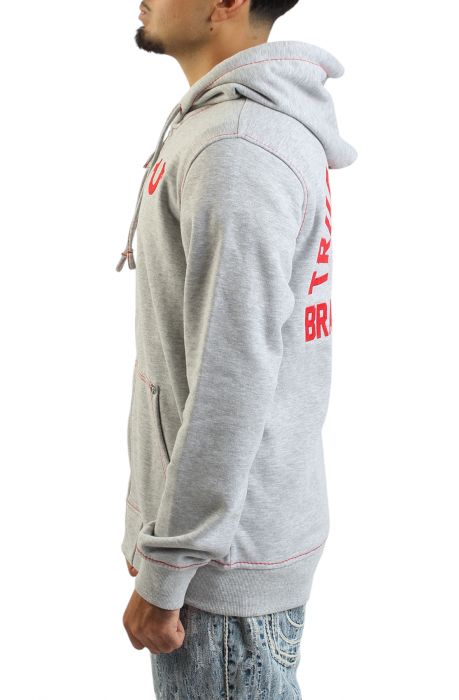 Big T Slub Zip-Up Hoodie Heather Grey