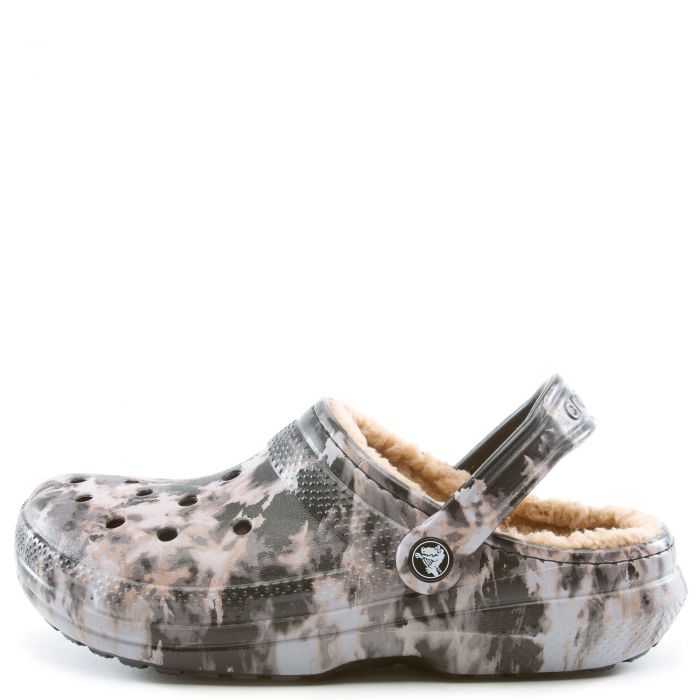 Classic Lined Bleach Dye Clog Black