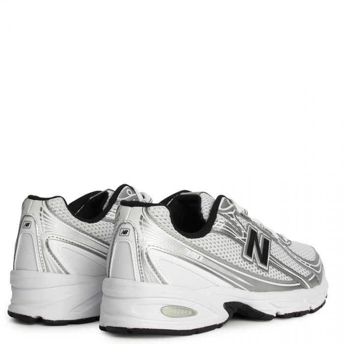 740 White with Metallic Silver 877 C and Black