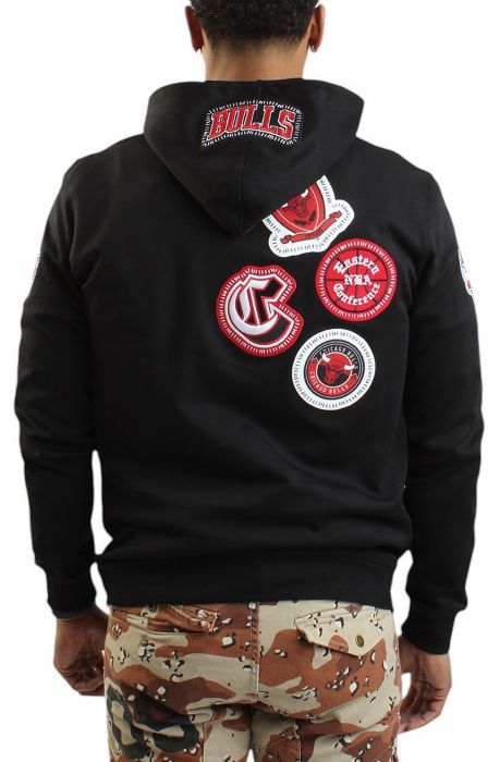NBA Chicago Bulls Pick Stitch Hoodie  Black