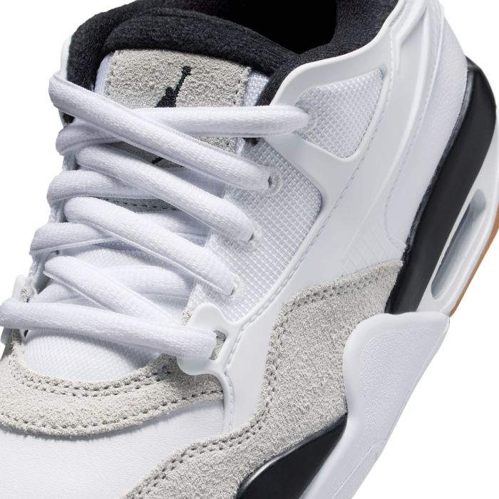 Grade-School Jordan 4 RM White/Black-Neutral Grey-Gum Med Brown