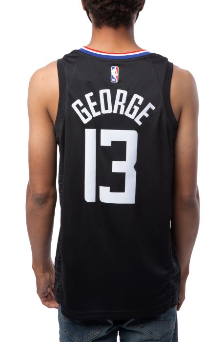 Los Angeles Clippers Paul George Statement Edition Jersey Black/University Red/Rush Blue