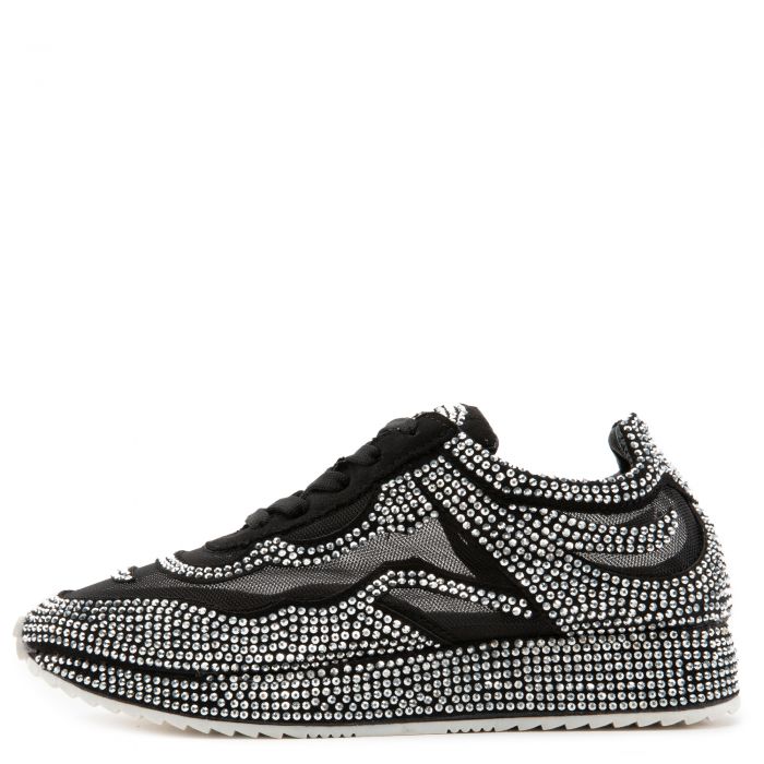 CAPE ROBBIN Pizaz Rhinestone Sneakers PIZAZ-BLK - Shiekh