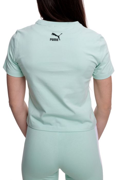 TFS Graphic Crop Top Mist Green