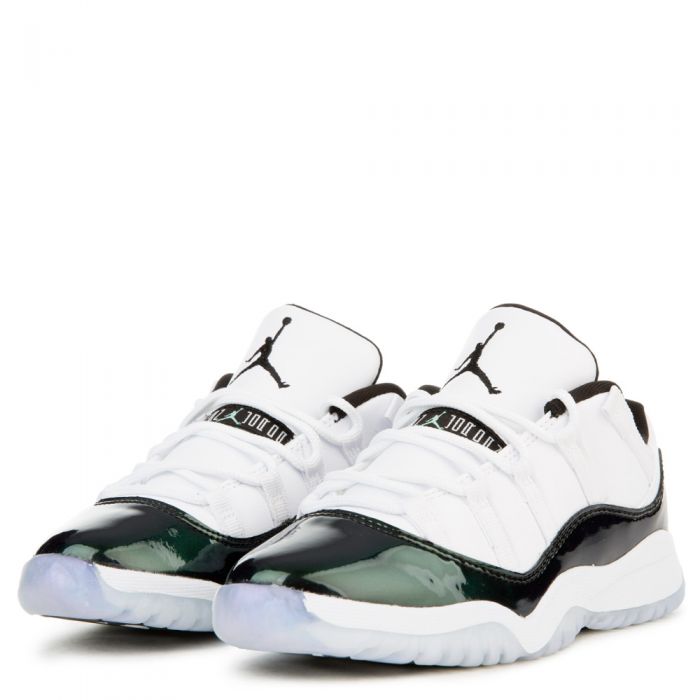 JORDAN 11 RETRO LOW BP WHITE/BLACK-EMERALD RISE