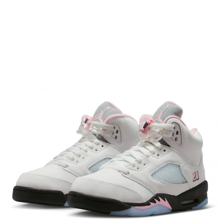 Grade-School Air Jordan 5 Retro 'Medium Soft Pink' White/Med Soft Pink-Black