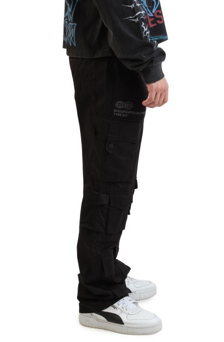 Multi Cargo Pant Jet Black