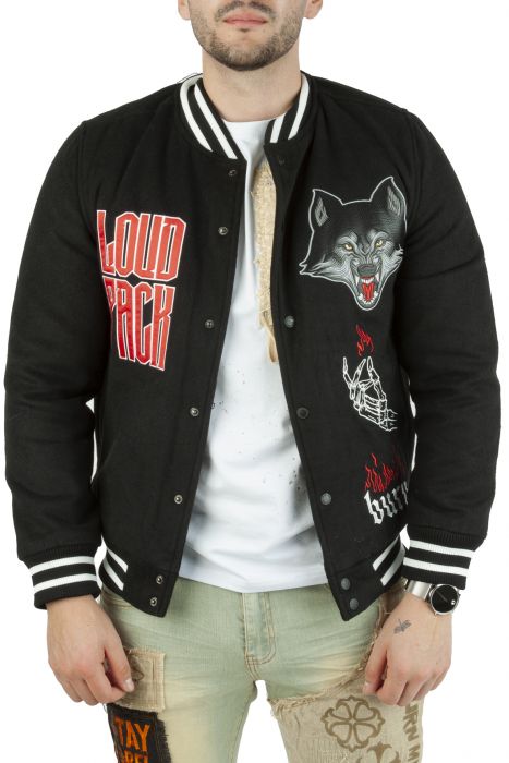 Loud Pack Varsity Jacket Black