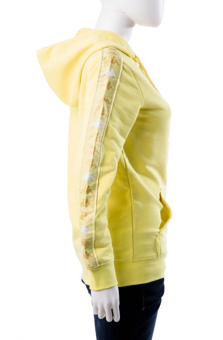 222 Banda Durby Zip Hoodie Yellow Lime/White