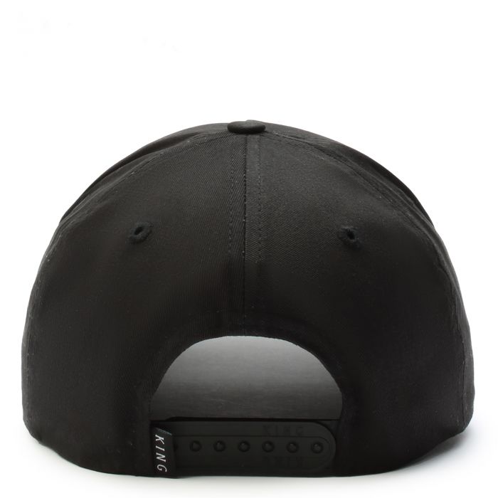 Poplar Curved Peak Cap - Black Black