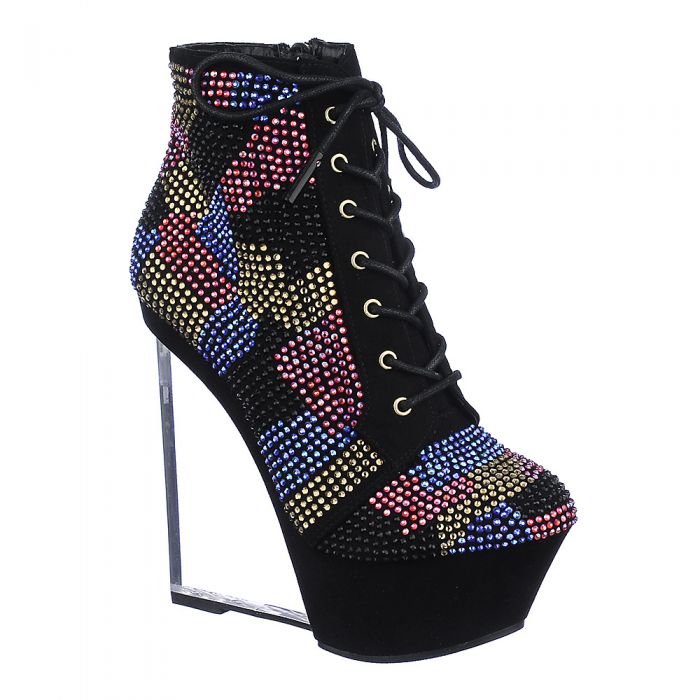 Shiekh 109 Wedge Ankle Boot Black