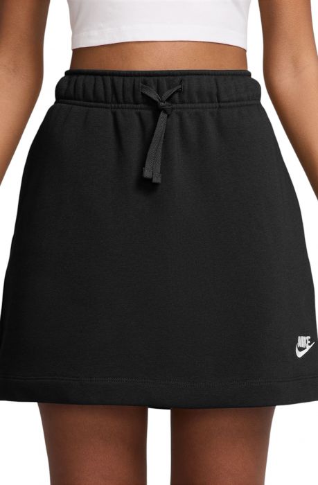 Sportswear Club Fleece Mid-Rise Skirt Black/White
