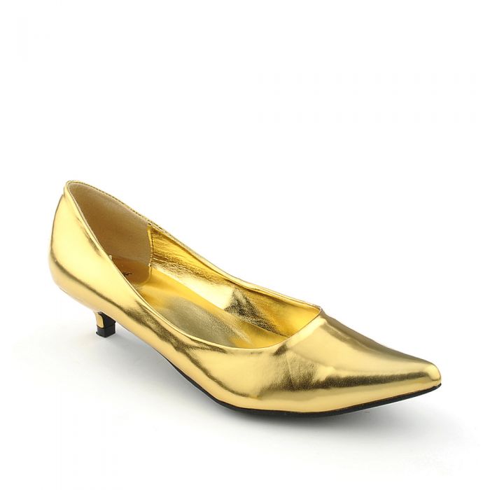 Quisa-01 Low Heel Dress Shoe Gold