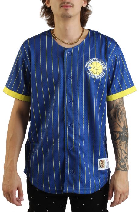 NBA Golden State Warriors Final Second Mesh Button Top  Royal