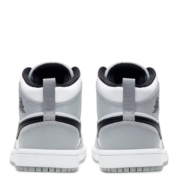 (PS) Air Jordan 1 Mid LT Smoke Grey/Black-White