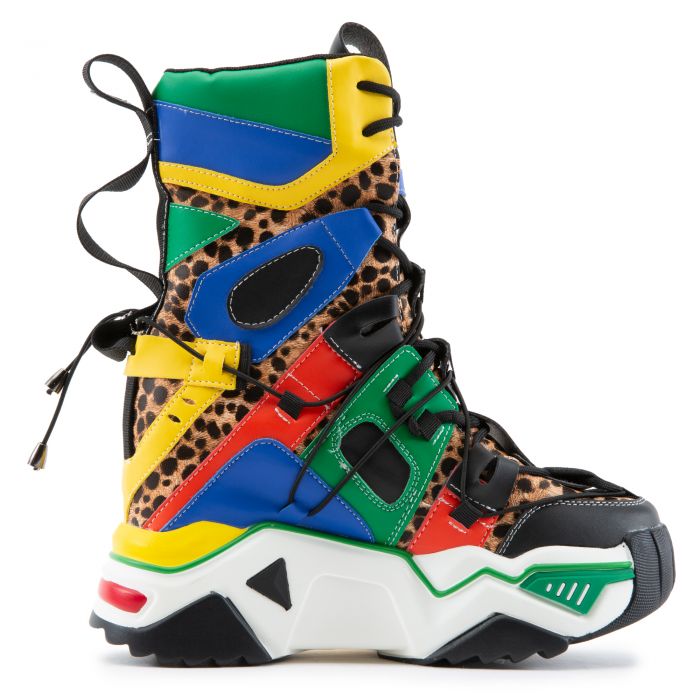 Damson-09 Platform Sneakers Leopard