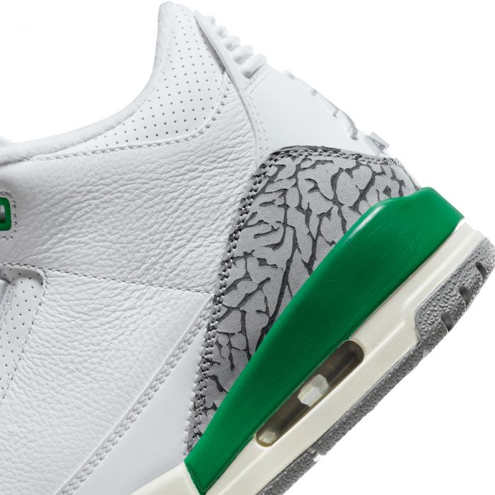 Air Jordan 3 Retro White/Varsity Red-Lucky Green