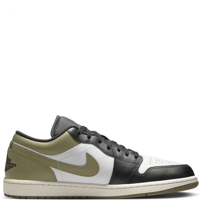 Air Jordan 1 Low Black/White-Medium Olive