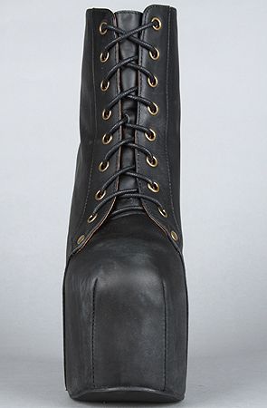 The Night Lita Shoe in Distressed Black Black