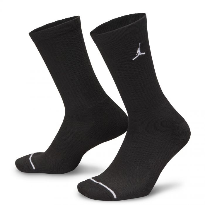 Cushioned Crew Socks 6 Pairs Black/White