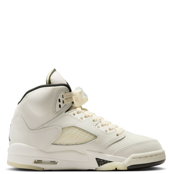 Grade School Air Jordan 5 Retro Sail/Black-Lt Orewood Brn-Coconut Milk