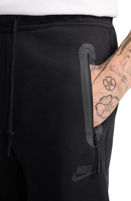 Fleece Open-Hem Pants black