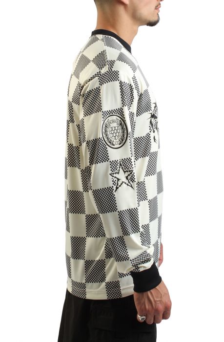 Metal Arch Logo Soccer Jersey Long Sleeve T-Shirt Lemon Icing-Black