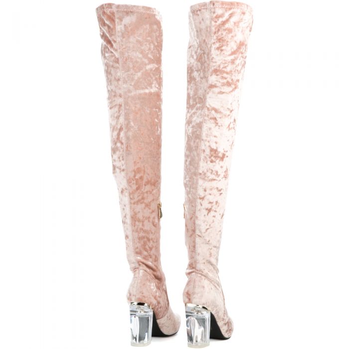 Cape Robbin Fay-15 Women's  Pink High Heel Boot Blush