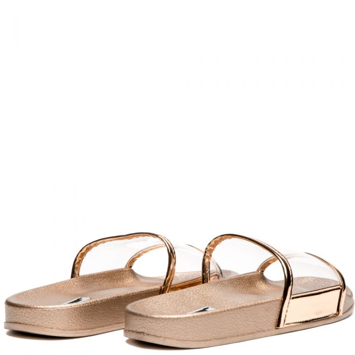 womens slides rose gold