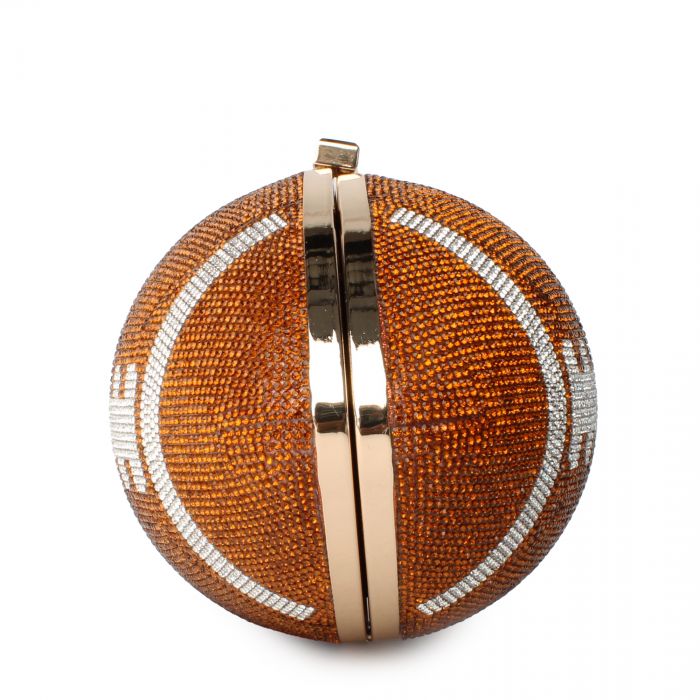 Rhinestone Football Purse  Camel