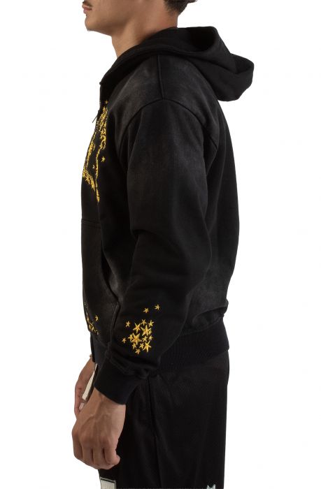 Galaxy Arc Zip Hoodie  Pirate Black