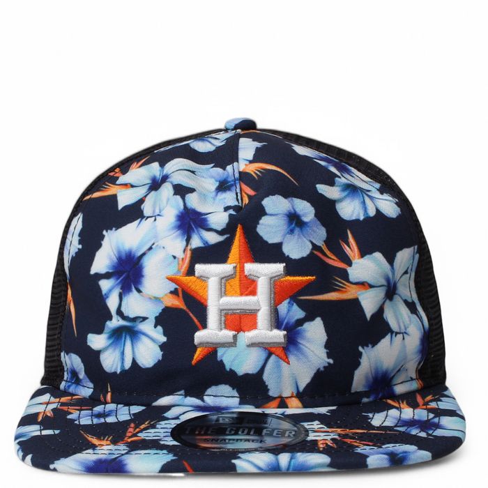 MLB Houston Astros Floral Golfer Snapback Blue/Orange