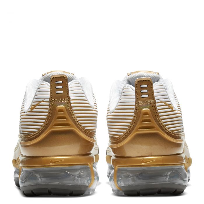 vapormax white metallic gold