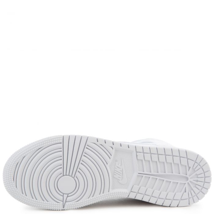 (GS) Air Jordan 1 Mid White/White-White