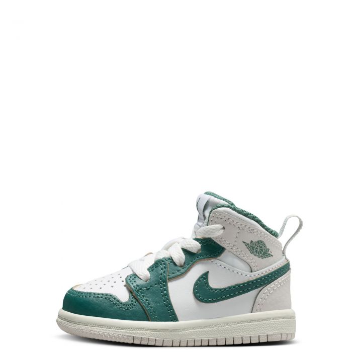 Toddler Jordan 1 Mid SE White/Oxidized Green-Sail-Neutral Grey