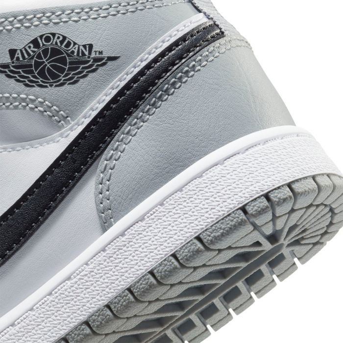 (PS) Air Jordan 1 Mid LT Smoke Grey/Black-White